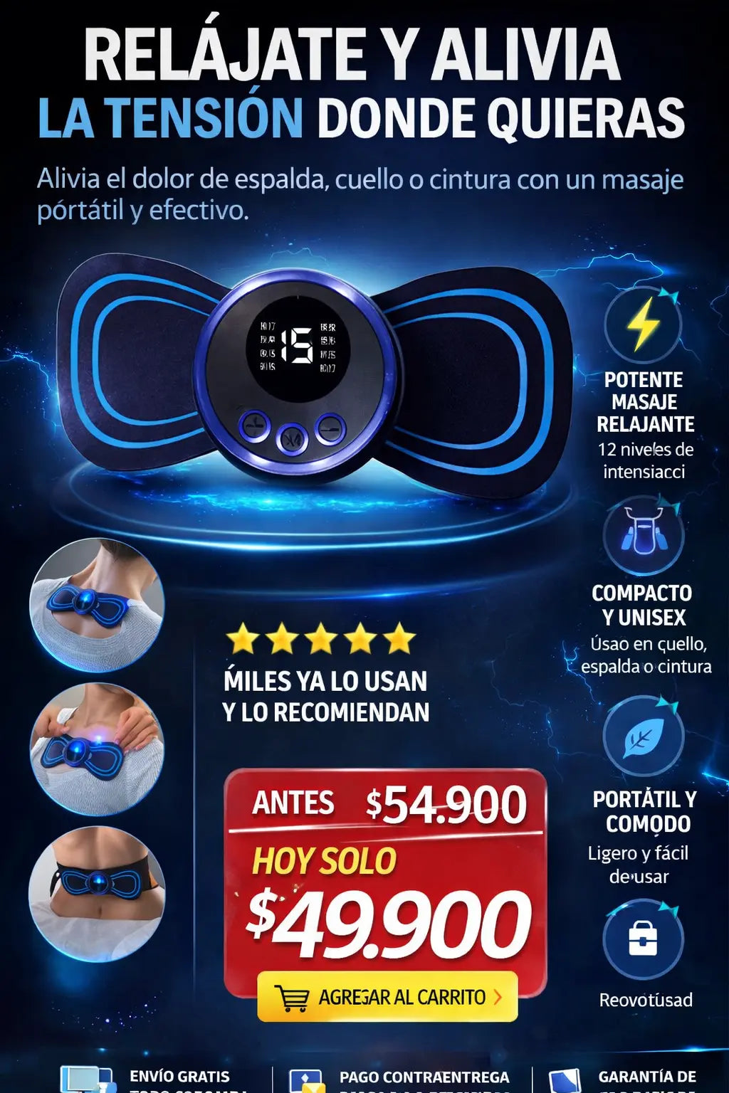 ⚡️masajeador relajante eléctrico⚡️
